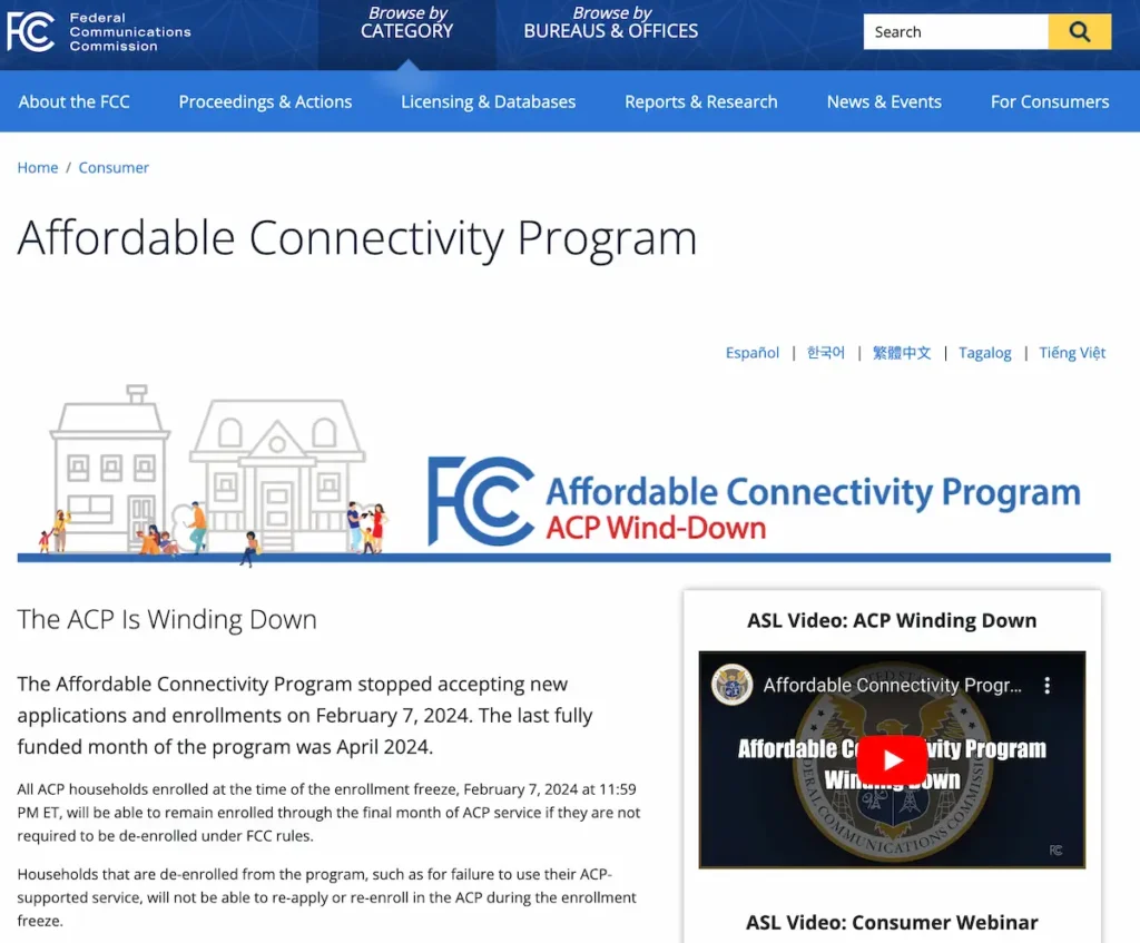 Affordable Connectivity Program